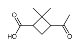 2,2-Dimethyl-3-acetylcyclobutanecarboxylic acid结构式