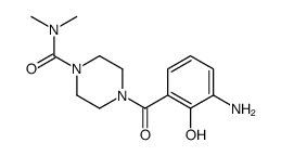 4-(3-amino-2-hydroxybenzoyl)-N,N-dimethylpiperazine-1-carboxamide结构式