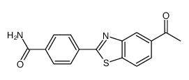 4-(5-acetyl-1,3-benzothiazol-2-yl)benzamide结构式