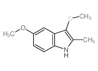 1H-Indole,5-methoxy-2-methyl-3-(methylthio)- structure