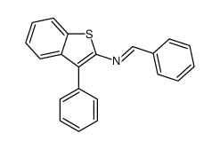 3-Phenyl-N-(phenylmethylene)benzo[b]thiophen-2-amine结构式