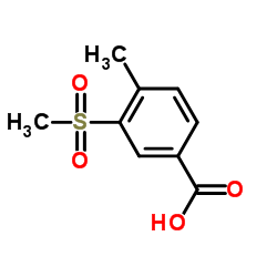 4-Methyl-3-(methylsulfonyl)benzoic acid结构式