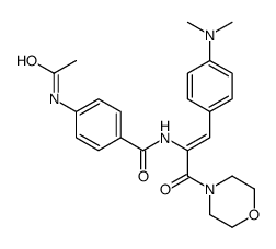 4-acetamido-N-[(E)-1-[4-(dimethylamino)phenyl]-3-morpholin-4-yl-3-oxoprop-1-en-2-yl]benzamide结构式