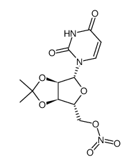 2',3'-O-isopropylidene-5'-O-nitrouridine Structure