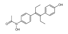N-hydroxy-N-[4-[4-(4-hydroxyphenyl)hex-3-en-3-yl]phenyl]acetamide Structure