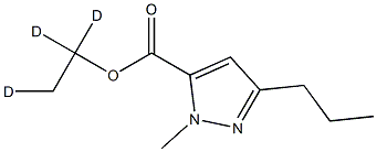 d3-2-methyl-5-propyl-2H-pyrazole-3-carboxylic acid ethyl ester结构式