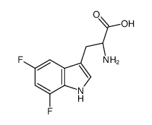 (2S)-2-amino-3-(5,7-difluoro-1H-indol-3-yl)propanoic acid结构式