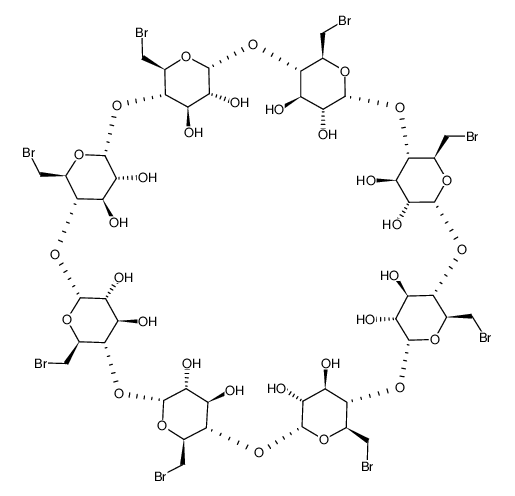 八-(6-溴-6-脱氧)-gamma-环糊精结构式