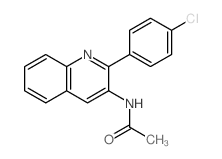 Acetamide,N-[2-(4-chlorophenyl)-3-quinolinyl]-结构式