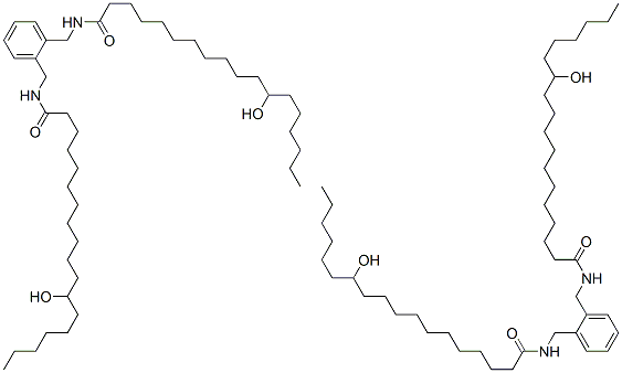 N,N'-[亚苯基二(亚甲基)]二[12-羟基十八烷酰胺]结构式