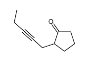 2-(Pent-2-ynyl)cyclopentan-1-one结构式