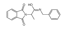 N-benzyl-2-(1,3-dioxoisoindol-2-yl)propanamide结构式