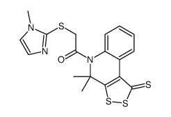 1-(4,4-dimethyl-1-sulfanylidenedithiolo[3,4-c]quinolin-5-yl)-2-(1-methylimidazol-2-yl)sulfanylethanone Structure