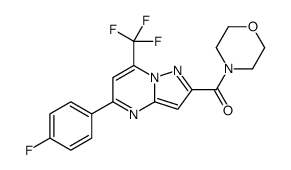 [5-(4-fluorophenyl)-7-(trifluoromethyl)pyrazolo[1,5-a]pyrimidin-2-yl]-morpholin-4-ylmethanone结构式
