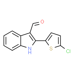 1H-Indole-3-carboxaldehyde,2-(5-chloro-2-thienyl)-(9CI)结构式