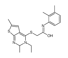 Acetamide, N-(2,3-dimethylphenyl)-2-[(5-ethyl-2,6-dimethylthieno[2,3-d]pyrimidin-4-yl)thio]- (9CI) structure