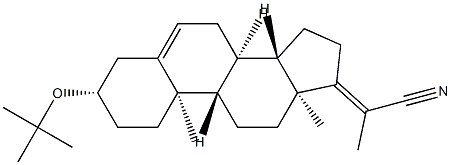 3β-(1,1-Dimethylethoxy)pregna-5,17(20)-diene-20-carbonitrile结构式