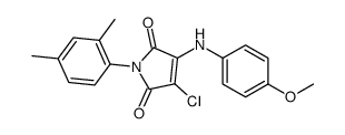 3-chloro-1-(2,4-dimethylphenyl)-4-(4-methoxyanilino)pyrrole-2,5-dione结构式