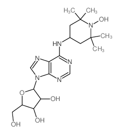 2-(hydroxymethyl)-5-[6-[(1-hydroxy-2,2,6,6-tetramethyl-4-piperidyl)amino]purin-9-yl]oxolane-3,4-diol结构式