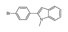 2-(4-bromophenyl)-1-methylindole结构式