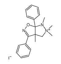 3a,5,5,6-tetramethyl-3,6a-diphenyl-(3ar,6ac)-4,5,6,6a-tetrahydro-3aH-pyrazolo[4,3-d]isoxazolium, iodide结构式