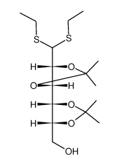 2,3:4,5-di-O-isopropylidene-D-glucose diethyl dithioacetal结构式