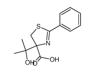 4-(1-hydroxy-1-methyl-ethyl)-2-phenyl-4,5-dihydro-thiazole-4-carboxylic acid Structure