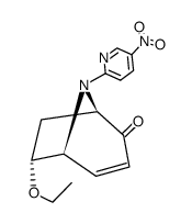 8-(5-nitro-pyridinyl-2)-6-endo-methoxy-8-aza-bicyclo(3.2.1)oct-3-en-2-one结构式