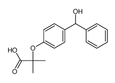 2-[4-[hydroxy(phenyl)methyl]phenoxy]-2-methylpropanoic acid Structure