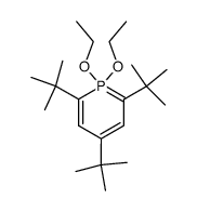 2,4,6-tri-tert-butyl-1,1-diethoxy-1λ5-phosphinine结构式