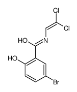 5-bromo-N-(2,2-dichloroethenyl)-2-hydroxybenzamide Structure