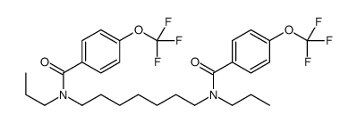 N-propyl-N-[7-[propyl-[4-(trifluoromethoxy)benzoyl]amino]heptyl]-4-(trifluoromethoxy)benzamide结构式