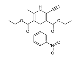 diethyl 2-methyl-4-(3-nitrophenyl)-6-cyano-1,4-dihydropyridine-3,5-dicarboxylate Structure