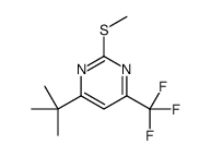 4-tert-butyl-2-methylsulfanyl-6-(trifluoromethyl)pyrimidine Structure