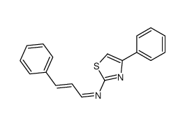 (E,E)-3-phenyl-N-(4-phenyl-1,3-thiazol-2-yl)prop-2-en-1-imine Structure