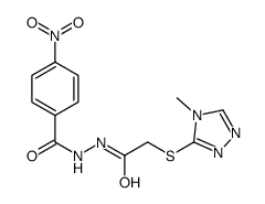 N'-[2-[(4-methyl-1,2,4-triazol-3-yl)sulfanyl]acetyl]-4-nitrobenzohydrazide Structure