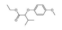 α-(4-methoxyphenoxy)-isovaleric acid ethyl ester Structure