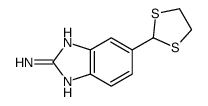 6-(1,3-dithiolan-2-yl)-1H-benzimidazol-2-amine结构式