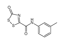 3H-1,2,4-Dithiazole-5-carboxamide,N-(3-methylphenyl)-3-oxo-(9CI)结构式