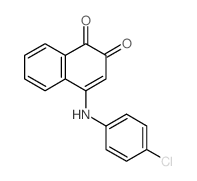 4-[(4-chlorophenyl)amino]naphthalene-1,2-dione结构式