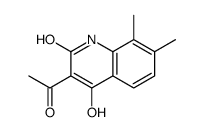 3-acetyl-4-hydroxy-7,8-dimethyl-1H-quinolin-2-one Structure