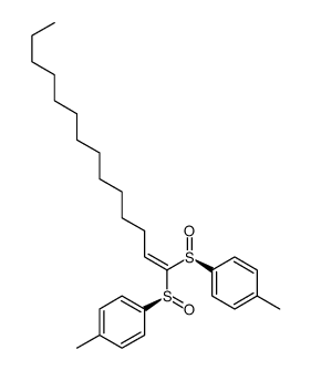 1-methyl-4-[(S)-1-[(S)-(4-methylphenyl)sulfinyl]tetradec-1-enylsulfinyl]benzene结构式