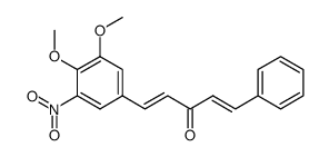 1-phenyl-5-(3,4-dimethoxy-5-nitrophenyl)-1,4-pentadiene-3-one结构式