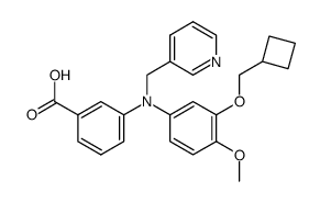 N-(3-cyclobutylmethoxy-4-methoxyphenyl)-N-(3-pyridylmethyl)-3-aminobenzoic acid Structure