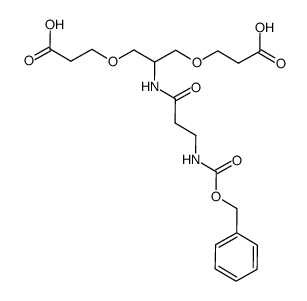 3-[2-(3-benzyloxycarbonylaminopropionylamino)-3-(2-carboxy-ethoxy)propoxy]-propionic acid结构式