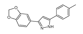 3-(1,3-benzodioxol-5-yl)-5-(4-methylphenyl)-1H-pyrazole结构式