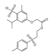 4-chlorosulfonyl-3-isopropyl-5-methylphenoxyacetic acid 2-(toluene-4-sulfonyl)ethyl ester结构式