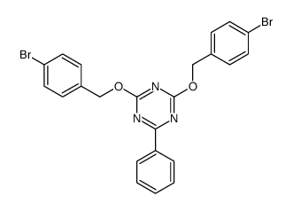 2,4-bis[(4-bromophenyl)methoxy]-6-phenyl-1,3,5-triazine结构式