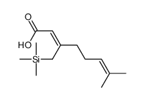 7-methyl-3-(trimethylsilylmethyl)octa-2,6-dienoic acid Structure