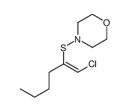 4-(1-chlorohex-1-en-2-ylsulfanyl)morpholine Structure